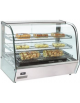 Vetrina riscaldata inox con 3 piani, capacità 160 litri - mm 860x570x690h
