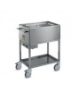 Carrello termico bagnomaria 1 vasca GN 1/1 in acciaio inox 18/10 AISI 304 - termostato meccanico - cm 72x45x90h