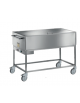 Carrello termico bagnomaria 4 vasche - in acciaio inox 18/10 AISI 304 -  GN 1/1 - termostato digitale - cm 151x64x90h