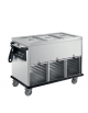 Carrello termico armadiato-vasca unica  2x1/1GN in acciaio inox 18/10 AISI 304 - 1 vano riscaldato + 1 neutro - cm 91x70x99h