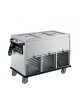 Carrello termico bagnomaria vasche separate in acciaio inox 18/10 AISI 304 - 2xGN 1/1 - 2 vani riscaldati - cm 91x70x99h