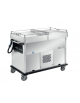 Carrello termico bagnomaria vasca unica 1 vano refrigerato -  3x1/1GN - con coperchi scorrevoli - cm 126,5x70x111h