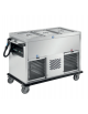 Carrello refrigerato vasca unica 1 vano refrigerato 1 riscaldato - inox 18/10 AISI 304 - 3x1/1GN - cm 126,5x70x99h