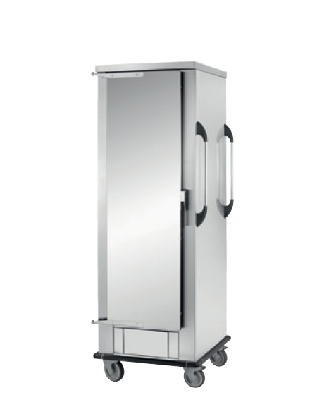 Carrello portateglie neutro in acciaio inox 18/10 AISI 304 - 14 teglie 60x40  - supporto a  L - cm 77x75x156h