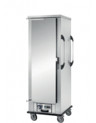 Carrello portavassoi/portateglie versione riscaldata in acciaio inox 18/10 AISI 304 - suporto a "C" - cm 77x75x156h