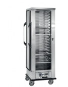 Carrello portateglie versione riscaldata inox 18/10 AISI 304 - 12 teglie 40x60 supporto a "L" - cm 67x79x156,5h