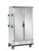 Carrello porta bacinelle neutro in acciaio inox 18/10 AISI 304 - 24 bacinelle GN 1/1 - supporto a C - cm 120x79x156,5h