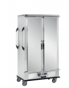 Carrello portateglie versione riscaldata in acciaio inox 18/10 AISI 304 - suporto a "L"  40 teglie - cm 132x75x200h