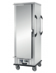 Carrello portateglie gastronorm GN 2/1 o 1/1 riscaldato inox 18/10 AISI 304 - 12 bacinelle GN 2/1, supporto a C - cm 81,5x86x156