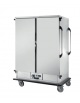 Carrello portateglie GN 2/1 o 1/1 riscaldato inox 18/10 AISI 304 - 36 bacinelle GN 2/1 - supporto a C - cm 152,5x86x199,5h