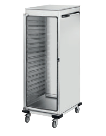 Armadio/carrello portateglie neutro in acciaio inox 18/10 AISI 304 - 18 teglie GN 2/1 - cm 92x72x175h