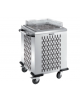 carrello elevatore cesti refrigerabile in acciaio inox 18/10 - 6/9 cesti - cm 78x73x102,5h