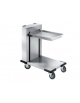 Carrello elevatore vassoi/cesti in acciaio inox 18/10 - 120/150 vassoi 53x32,5 - cm 65x61,5x90h
