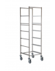 Carrello portacestelli per lavastoviglie  in acciaio 18/10 AISI 304 - Guide a “L” - 5 cestelli 51x51 - cm 64x60x181,5h