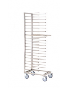 Carrello portateglie in acciaio 18/10 AISI 304 - 20 teglie 60x40 - cm 65x50x186h