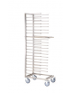 Carrello portateglie in acciaio 18/10 AISI 304 - 16 teglie 60x40 - 4 ruote piroettanti Ø 125 - cm 65x50x176h