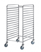 Carrello portateglie  in acciaio 18/10 AISI 304 - guide a "C" - 18 teglie GN 1/1 - cm 45x60x155h