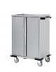 Carrello rifornimento frigobar in acciaio inox 18/10 AISI 304 - 2 ante battenti con chiusura a chiave, 4 piani - cm 80x55x135h