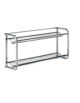 Portapiatti/portabicchieri a muro  in acciaio inox - 2 piani scolapiatti - cm 100x27x46h