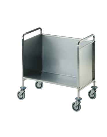 Carrello portapiatti in acciaio 18/10 AISI 304 - Portata 150 Kg. (200 piatti circa) - cm 91x57x90h