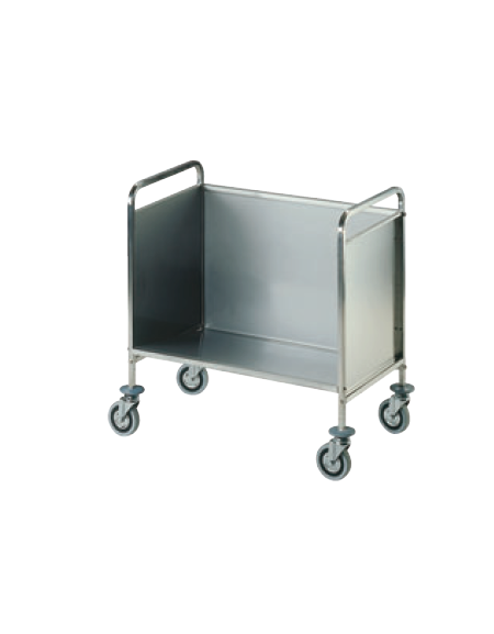 Carrello portapiatti in acciaio 18/10 AISI 304 - Portata 150 Kg. (200 piatti circa) - cm 91x57x90h