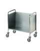 Carrello portapiatti in acciaio 18/10 AISI 304 - Portata 150 Kg. (200 piatti circa) - cm 91x57x90h