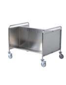 Carrello portapiatti in acciaio 18/10 AISI 304 - Portata 300 Kg. (400 piatti circa) - cm 91x57x90h
