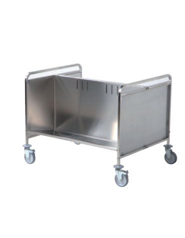 Carrello portapiatti in acciaio 18/10 AISI 304 - Portata 300 Kg. (400 piatti circa) - cm 91x57x90h