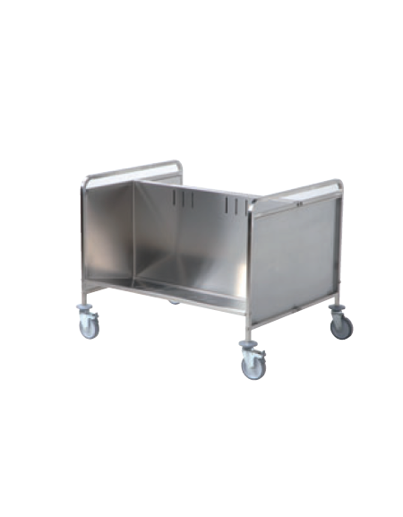 Carrello portapiatti in acciaio 18/10 AISI 304 - Portata 300 Kg. (400 piatti circa) - cm 91x57x90h