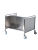 Carrello portapiatti in acciaio 18/10 AISI 304 - Portata 300 Kg. (400 piatti circa) - cm 112x90x85h