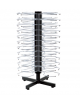 Portapiatti a colonna da banco in acciaio verniciato e griglie plastificate -  48 piatti Ø 250-320 mm - mm 640x640x900h