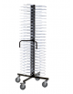 Portapiatti a colonna in acciaio verniciato e griglie plastificate -  96 piatti Ø 250-320 mm - mm 640x640x1800h