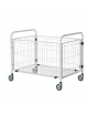 Carrello porta biancheria con cesto pieghevole plastificato  Dimensioni: cm 85x60x88h
