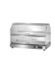 Vetrina calda da banco 2 ripiani - base in acciaio inox 18/10 AISI 304 - struttura in plexiglass trasparente - cm 63x35x53h