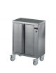 Mobiletto scaldapiatti in acciaio inox 18/10 AISI 304 - 1 anta - capacità 100 piatti da Ø 320 mm - mm 520x390x910h