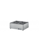 Tavola calda bagnomaria inox 18/10 AISI 304 con rubinetto di scarico - (GN ESCLUSE) - 2 GN 1/1 h 150 mm - mm 75x64x30h