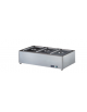 Tavola calda bagnomaria inox 18/10 AISI 304 con rubinetto di scarico - (GN ESCLUSE) - 3 GN 1/2 h 150 mm - mm 90x43x30h