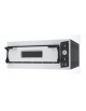 Forno pizza elettrico in acciaio inox e lamiera verniciata - 4 pizze (Ø 300 mm) - 1 camera di cottura con dim. mm 660x660x140h