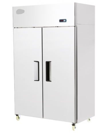 Armadio refrigerato compatto ventilato inox - 2 porte - 900 litri - -2°C/+8°C - mm 1200×740×1950h