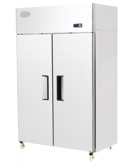 Armadio freezer compatto ventilato inox - 2 porte - 900 litri - -22°C/-17°C - mm 1200×740×1950h