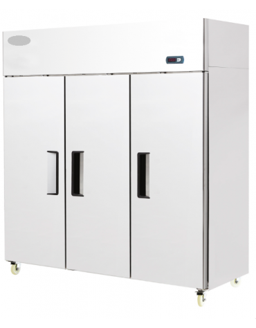 Armadio congelatore compatto ventilato inox - 3 porte - 1390 litri - -22°C/-17°C - mm 1800×740×1950h