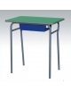 Banco monoposto con sottopiano in polipropilene colorato - STRUTTURA Ø mm.28 - CM 70X50X59H - GRANDEZZA 3
