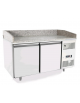 Banco pizza refrigerato ventilato, 2 porte - Lt. 300 -  -2°+8°C - mm 1510×800×1000h - CLASSE A