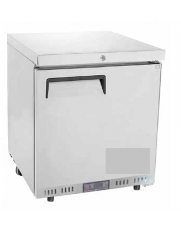 Armadio refrigerato mini in acciaio inox - 1 porta - 145 litri - +2°C/+8°C - mm 605x661x815h
