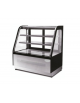 Vetrina refrigerata inox  con vetri curvi - 2 ripiani, vetro panoramico - 535 Lt - temp. +0°+ 8°C - mm 1700x750x1200h