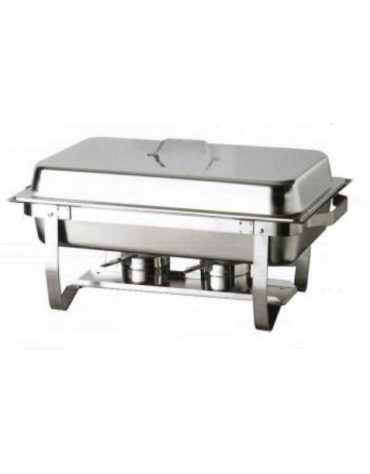 Chafing disch in acciaio inox con coperchio - teglia GN 1/1 - capacità 9 litri - mm L585xP375xH145