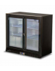Espositore refrigerato per bibite in acciaio preverniciato nero -2 porta - capacità 175 Lt. - +2°+10°C - mm 900 x 500 x 900