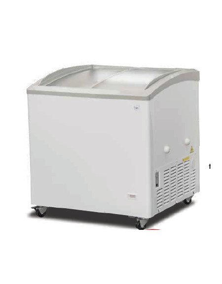Espositore a pozzetto in lamiera di acciaio bianco - capacità 187 Lt. - temp. -18°-25°C - mm L x P x H: 796 x 725 x 840