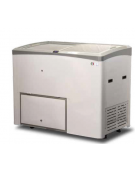 Espositore a pozzetto  ad impulso in lamiera di acciaio bianco - 430 Lt. - temp. -18°-23°C - mm 1258 x 738 x 1070h