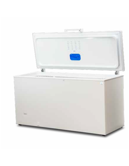 Congelatore a pozzetto in lamiera d’acciaio, capacità 218 litri, temperatura 18°C/ - 25° C - mm L x P x H: 1520 x 685 x 870h